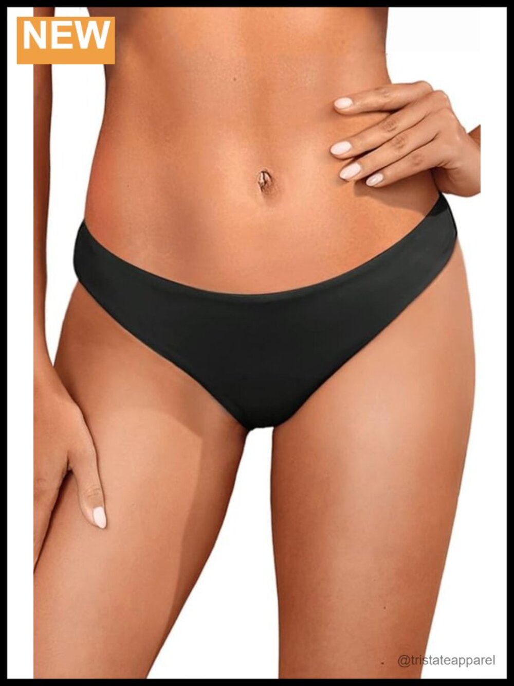 Womens Low Rise Bikini Bottoms Moderate Coverage Swim Brief